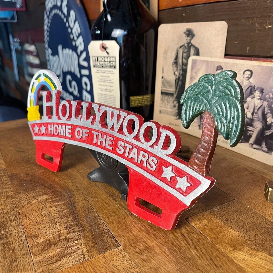 Hollywood Home of the Stars Car License Plate FOB Topper (11.5" x 5.5")