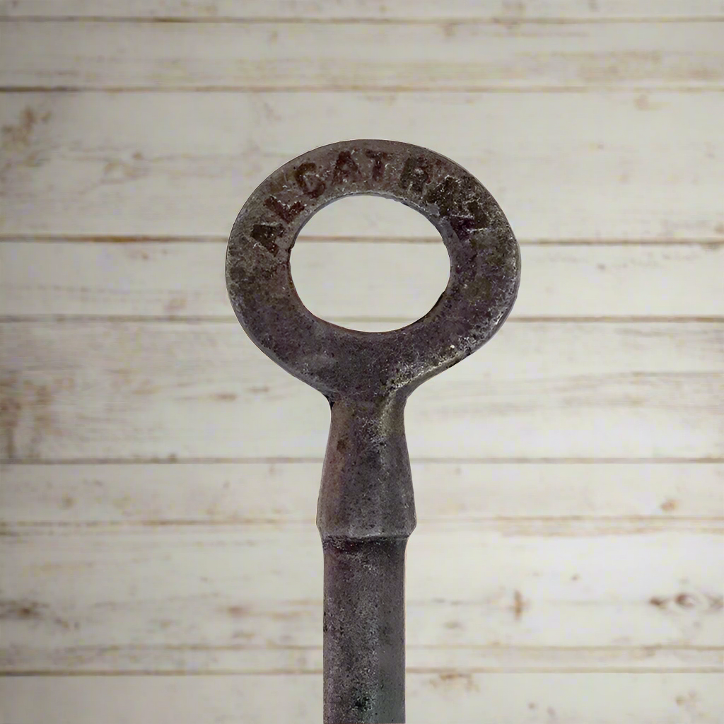 Alcatraz Prison Cast Iron Cell Key With Antique Finish (5" Long)