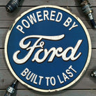 Ford Built to Last Embossed Metal Sign detail view