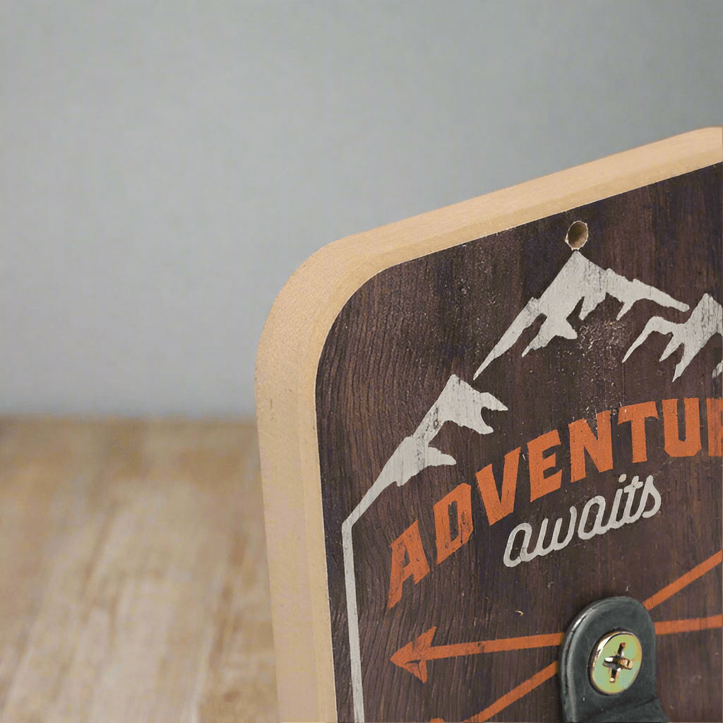 Adventure Awaits Mountains & Arrows Wall Bottle Opener (3.5" x 6") - Jones Peak