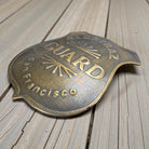 Alcatraz Prison San Francisco Guard Solid Brass Badge (2.5" x 2") - Jones Peak