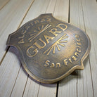 Alcatraz Prison San Francisco Guard Solid Brass Badge (2.5" x 2") - Jones Peak