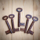 Dungeon Cast Iron Keys With Antique Finish (Set of 5) - Jones Peak