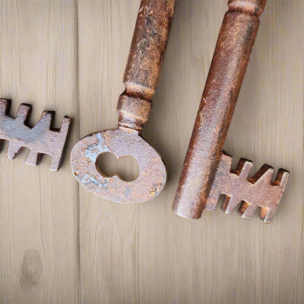 Dungeon Cast Iron Keys With Antique Finish (Set of 5) - Jones Peak