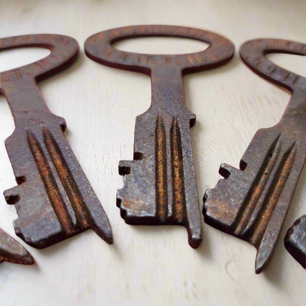 Folger Adam Joliet Illinois Jailhouse Cast Iron Keys (Set of 5) - Jones Peak