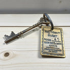 Gem Saloon 1886 Tombstone Brothel Room Brass Tag & Key With Antique Finish (6.5" Long) - Jones Peak