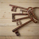 Jailhouse Keys Cast Iron With Antique Finish (3" - 6" Long) - Jones Peak