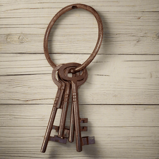Jailhouse Keys Cast Iron With Antique Finish (3" - 6" Long) - Jones Peak