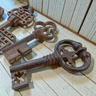 Medieval Cast Iron Set of 5 Keys With Antique Finish (3.5" to 4.25" Long) - Jones Peak