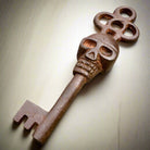 Skull Cast Iron Skeleton Keys With Raised Detail & Antique Finish (Set of 5) - Jones Peak