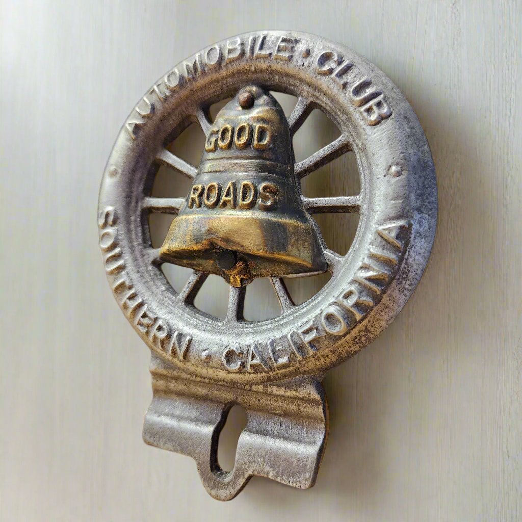 AAA Automobile Club Southern California Good Roads License Plate FOB Topper (5" x 3.75") - Jones Peak