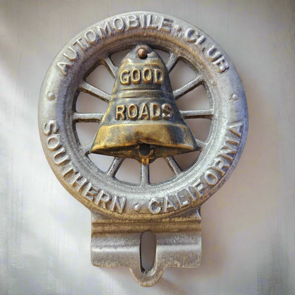AAA Automobile Club Southern California Good Roads License Plate FOB Topper (5" x 3.75") - Jones Peak