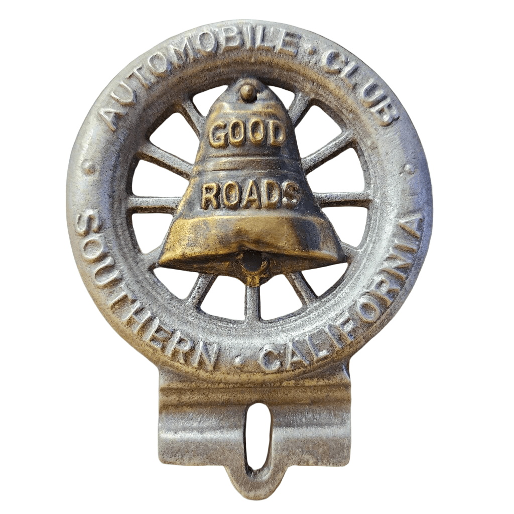 AAA Automobile Club Southern California Good Roads License Plate FOB Topper (5" x 3.75") - Jones Peak