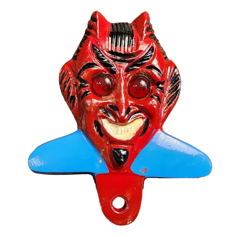 Devil License FOB With Jewel Eyes Painted Finish (4.25" x 3.5") - Jones Peak