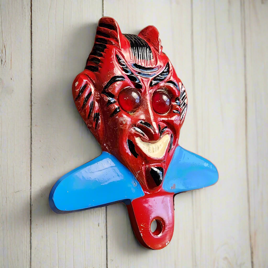 Devil License FOB With Jewel Eyes Painted Finish (4.25" x 3.5") - Jones Peak