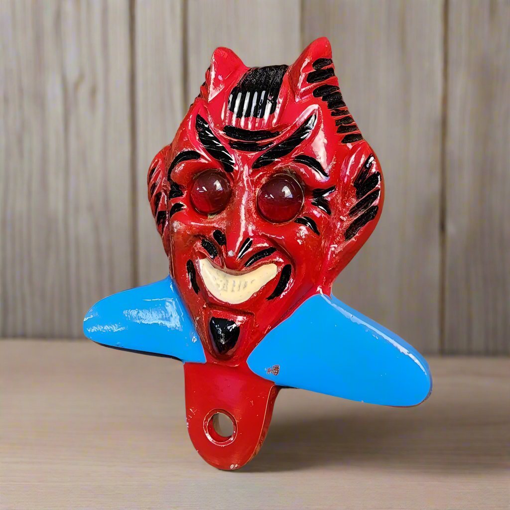 Devil License FOB With Jewel Eyes Painted Finish (4.25" x 3.5") - Jones Peak