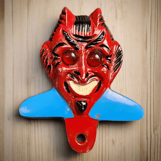 Devil License FOB With Jewel Eyes Painted Finish (4.25" x 3.5") - Jones Peak