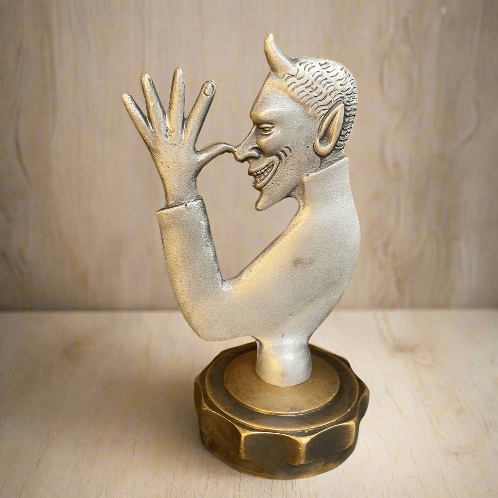 Devil Radiator Cap Cast Iron With Solid Brass Cap (5.5" x 2.4") - Jones Peak