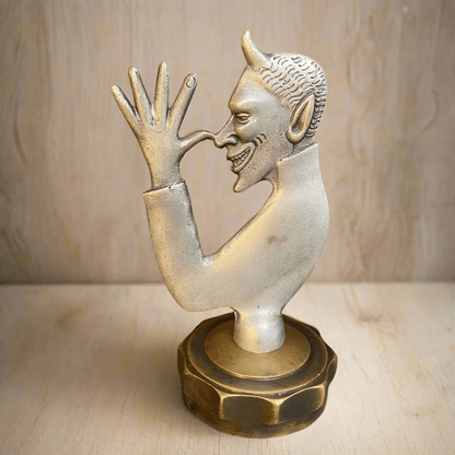 Devil Radiator Cap Cast Iron With Solid Brass Cap (5.5" x 2.4") - Jones Peak