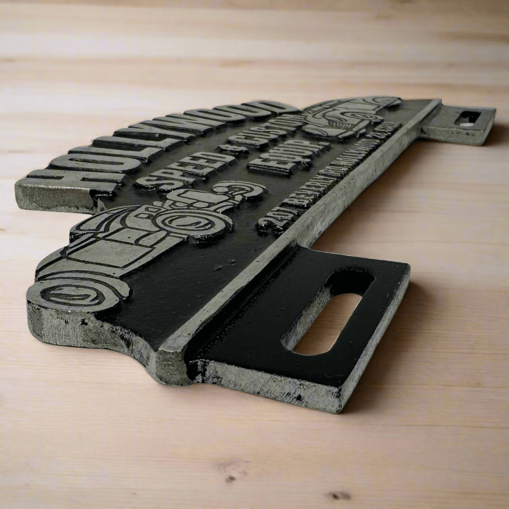 Hollywood Speed & Custom Equip. Car License Plate FOB Topper With Vintage Design (9.25" 4.5") - Jones Peak