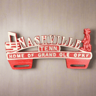 Nashville Grand Ole Opry License Plate FOB Topper With Antique Finish (9.75" x 4.5") - Jones Peak