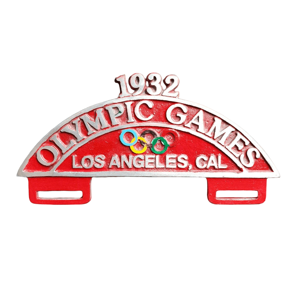 Olympic Games 1932 Los Angeles License Plate FOB Topper (9.75" x 5") - Jones Peak