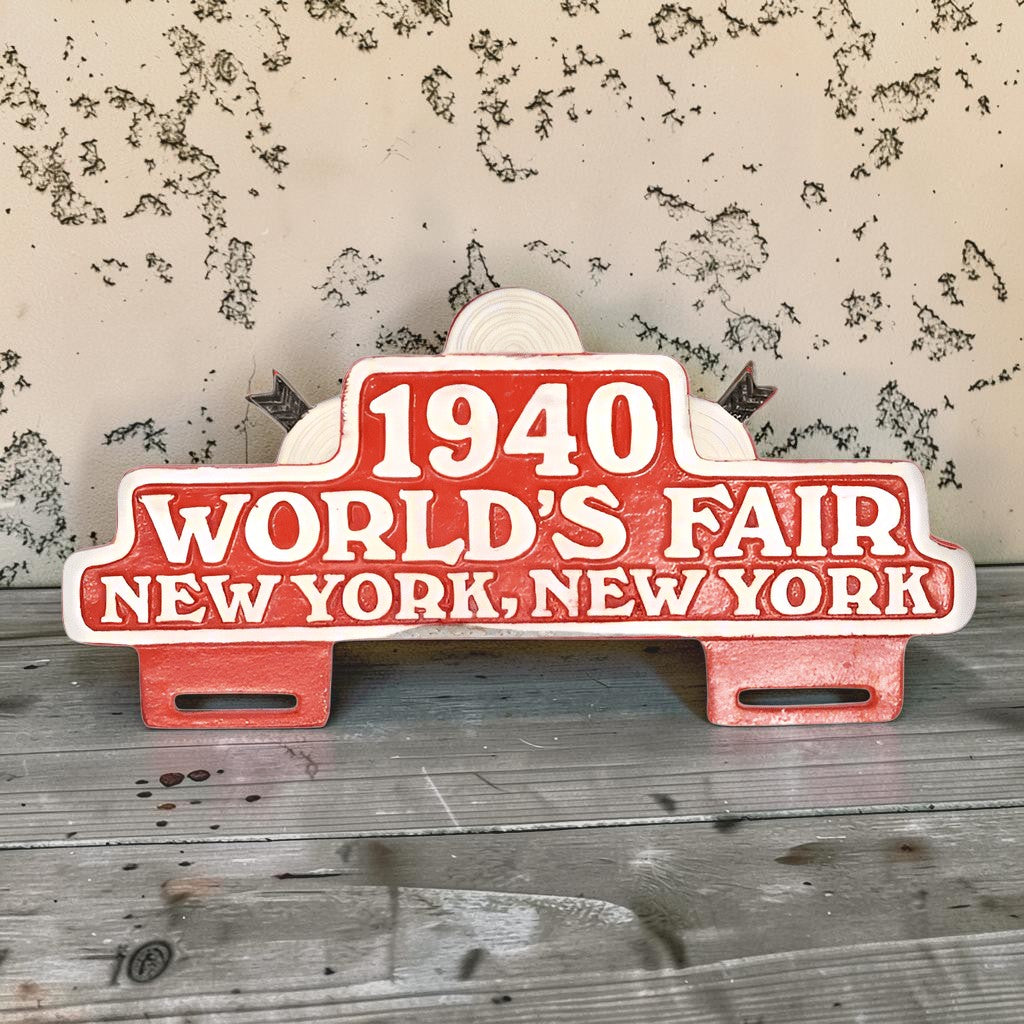 World's Fair New York 1940 License Plate FOB Topper (11" x 9.75) - Jones Peak