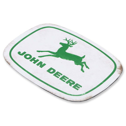 John Deere Logo Rustic Metal Magnet (3" x 2.25")