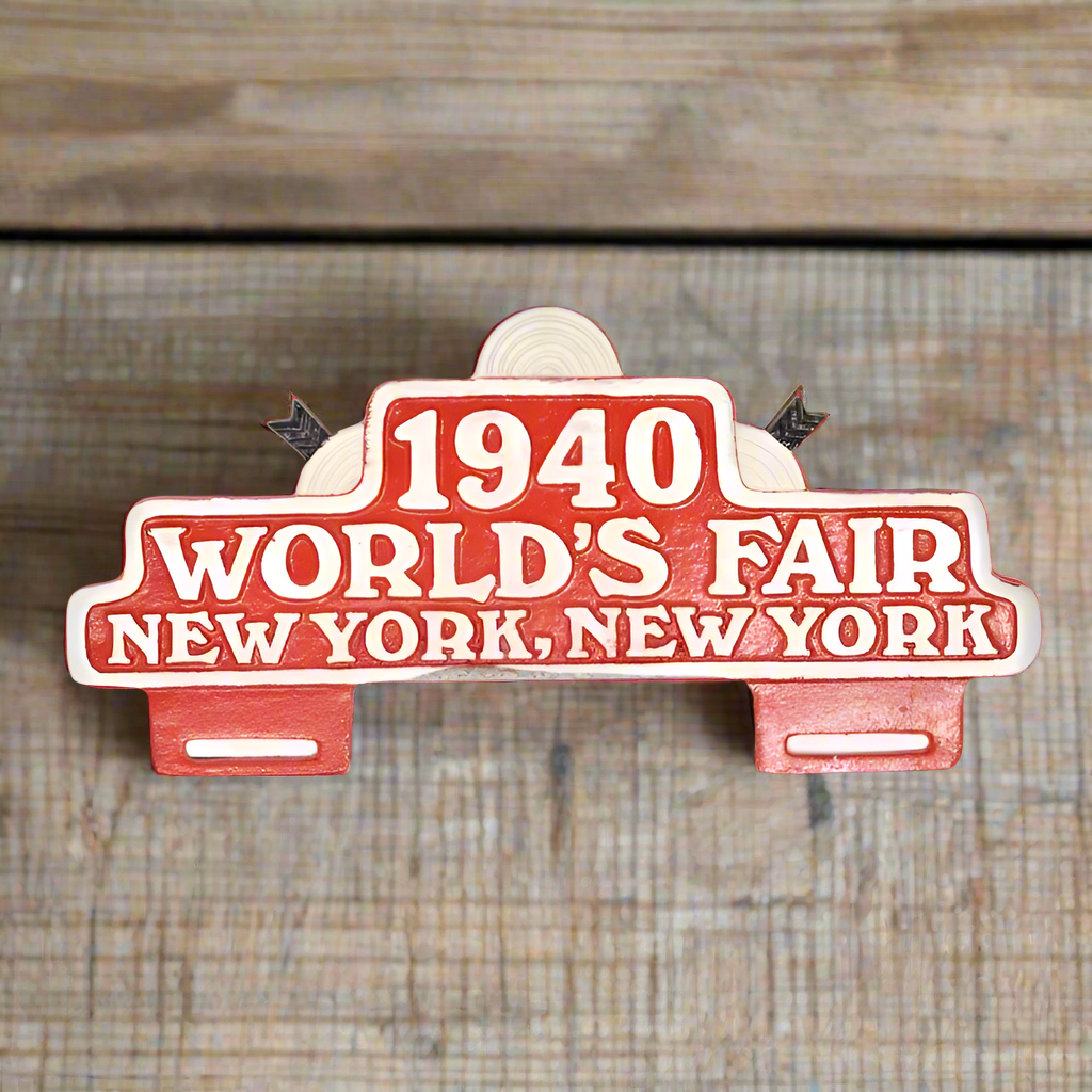 World's Fair New York 1940 License Plate FOB Topper (11" x 9.75)