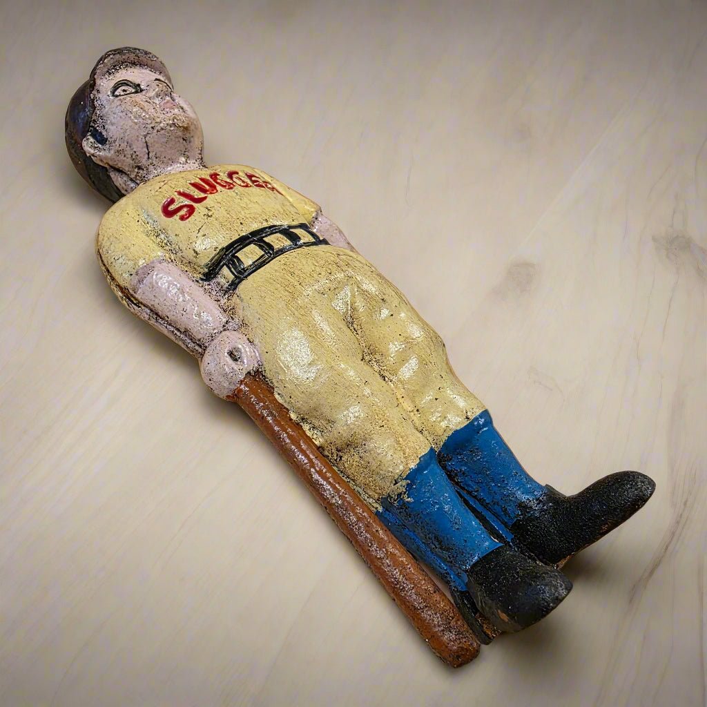 Baseball Slugger Cast Iron Coin Bank With Painted Antique Finish (6.5" x 1.5") - Jones Peak