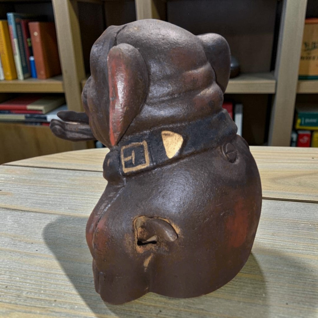 Bulldog Cast Iron Mechanical Coin Bank With Painted Antique Finish (5" x 6.5") - Jones Peak