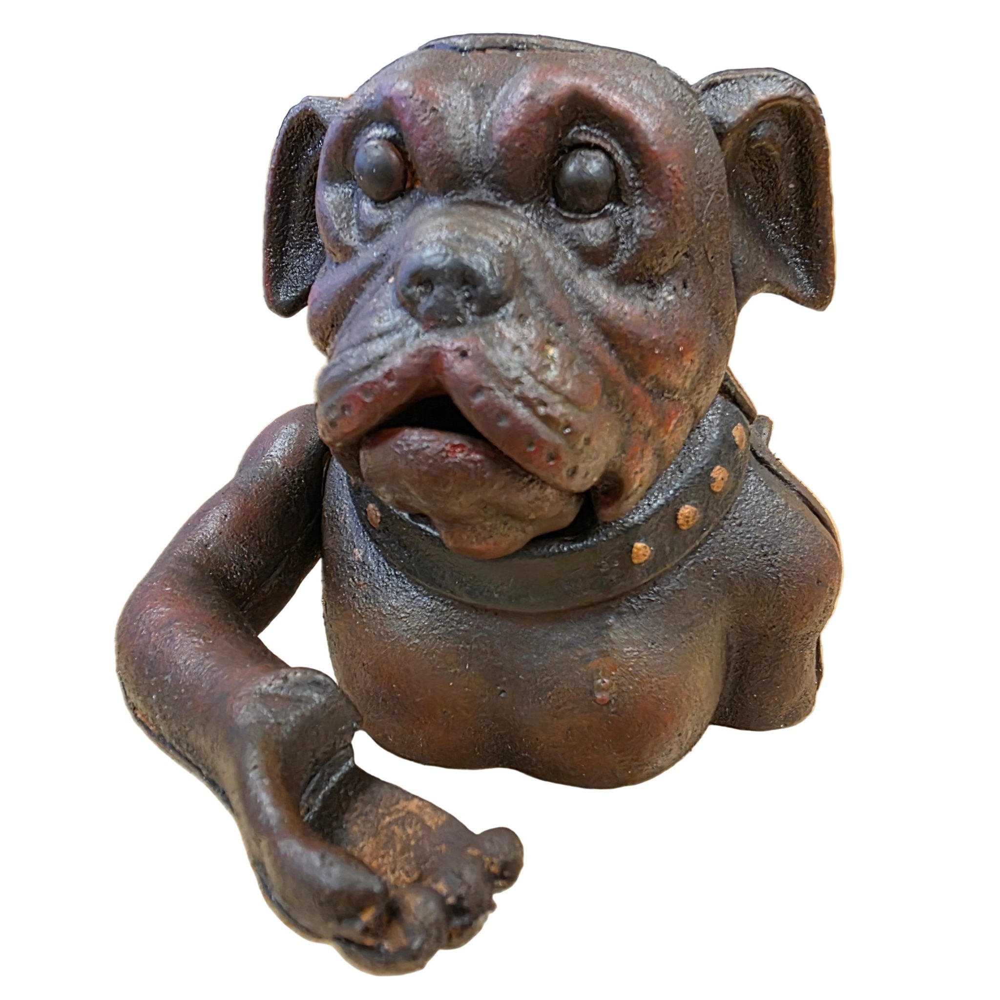 Bulldog Cast Iron Mechanical Coin Bank With Painted Antique Finish (5" x 6.5") - Jones Peak