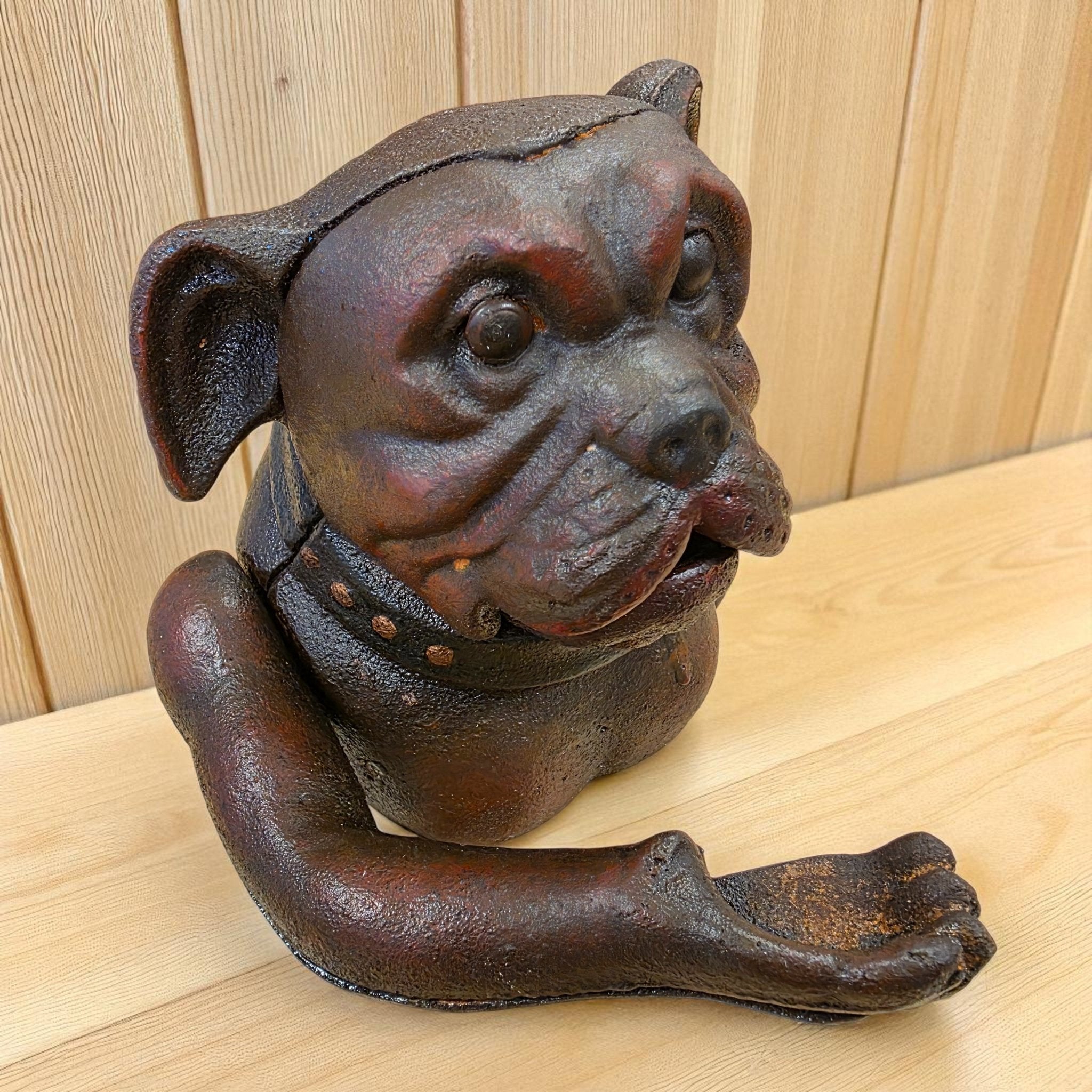 Bulldog Cast Iron Mechanical Coin Bank With Painted Antique Finish (5" x 6.5") - Jones Peak