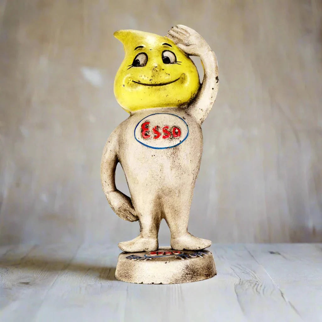 Esso Cast Iron Coin Bank Figurine (9" x 4") - Jones Peak
