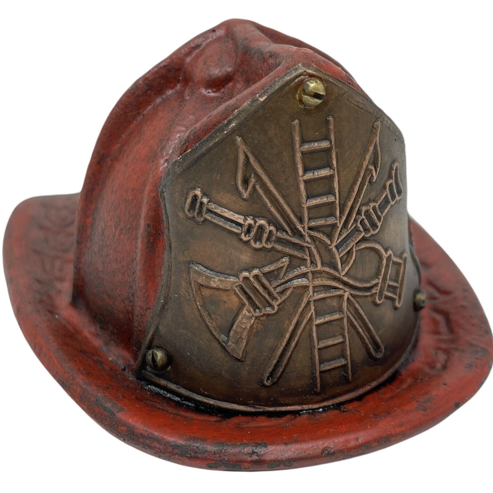 Fireman Helmet Cast Iron Coin Bank With Antique Finish (4.5" x 3" x 5.5") - Jones Peak