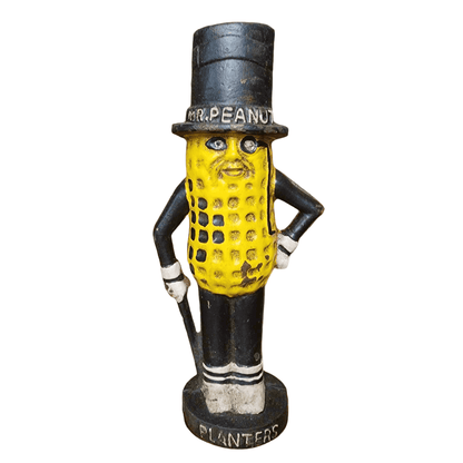 Planters Mr. Peanut Cast Iron Bank With Painted Antique Finish (8