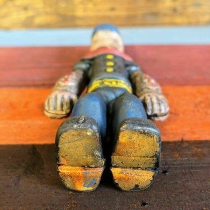 Popeye Sailor Man Cast Iron Coin Bank With Painted Antique Finish (9" Tall) - Jones Peak