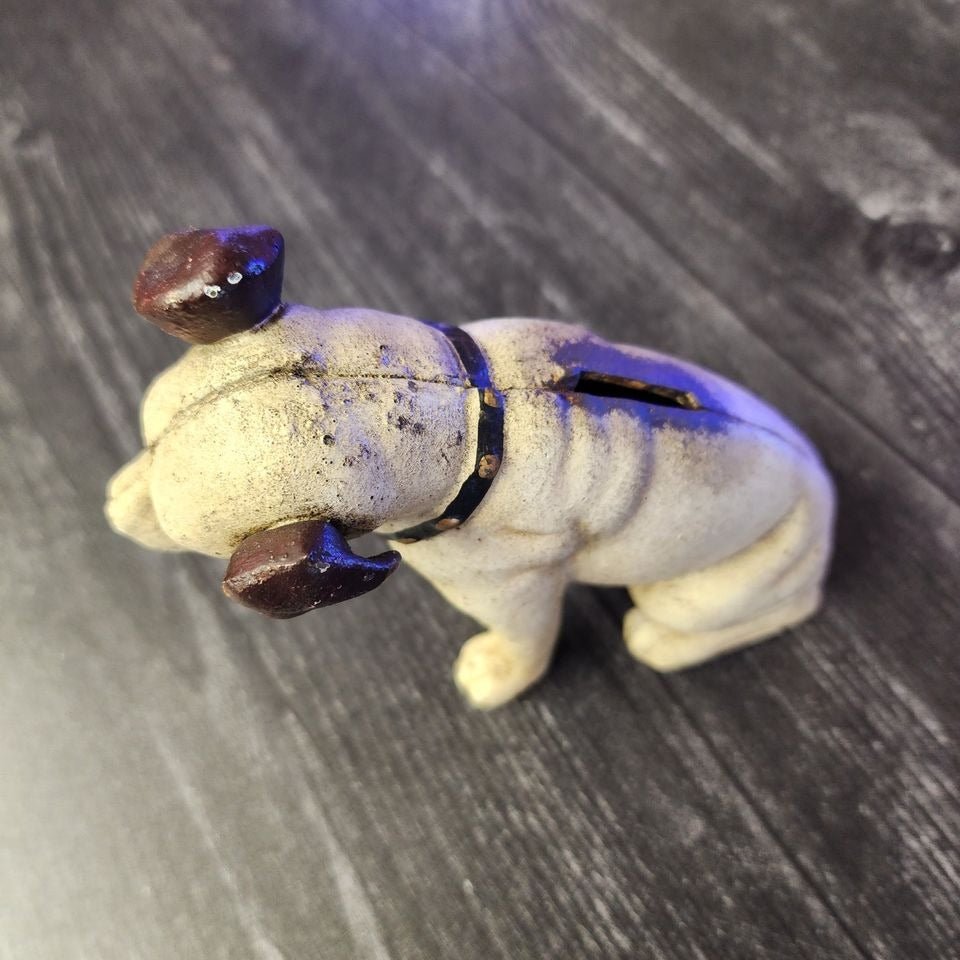 RCA Dog Cast Iron "Nipper" Coin Bank With Hand Painted Antique Finish (6" x 6" x 2") - Jones Peak