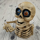 Skull One Eye Cast Iron Mechanical Coin Bank With Painted Antique Finish (6" x 5.5") - Jones Peak