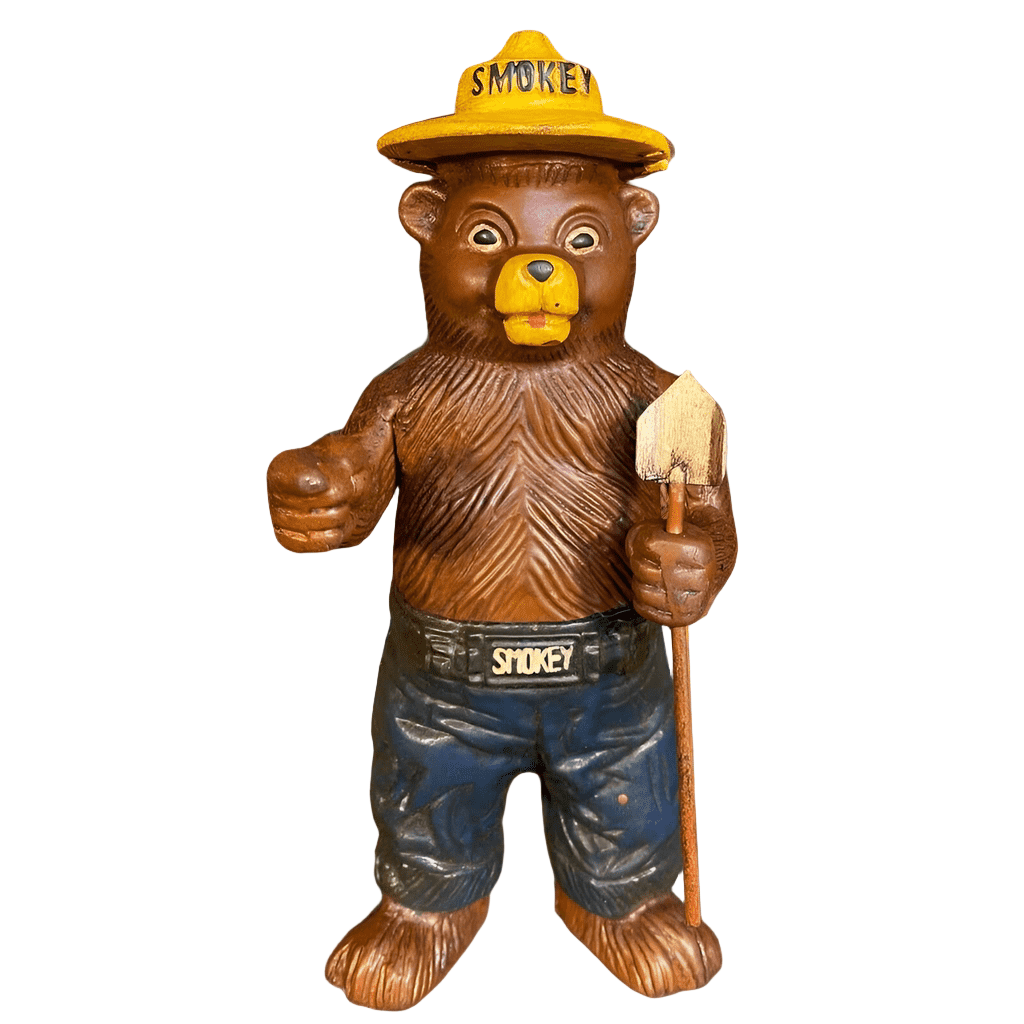 Smokey Bear Cast Iron Bank With Painted Antique Finish (8" x 3.5") - Jones Peak