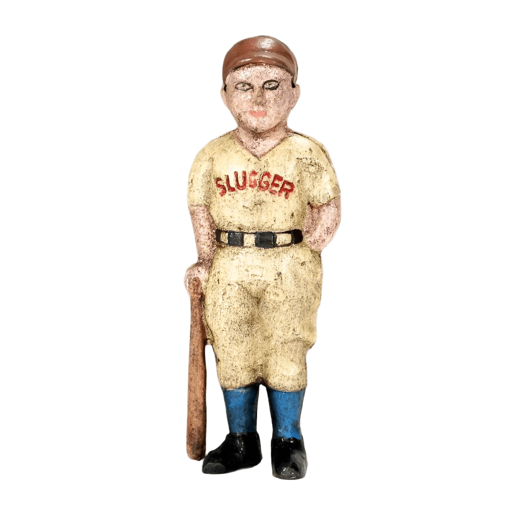 Baseball Slugger Cast Iron Coin Bank With Painted Antique Finish (6.5" x 1.5") - Jones Peak