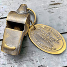 LAPD 1920's Solid Brass Police Rape Tag & Whistle (2" Long) - Jones Peak