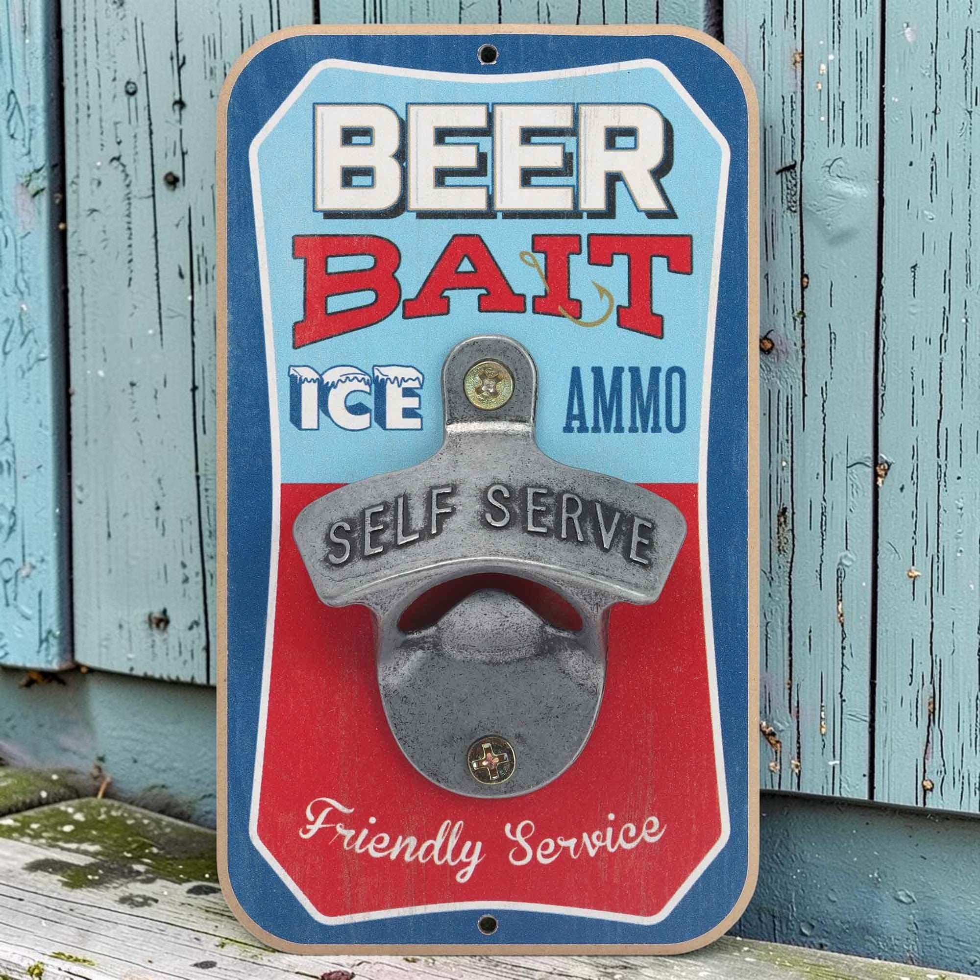 Beer Bait Ice Ammo Wall Bottle Opener (3.5" x 6") - Jones Peak