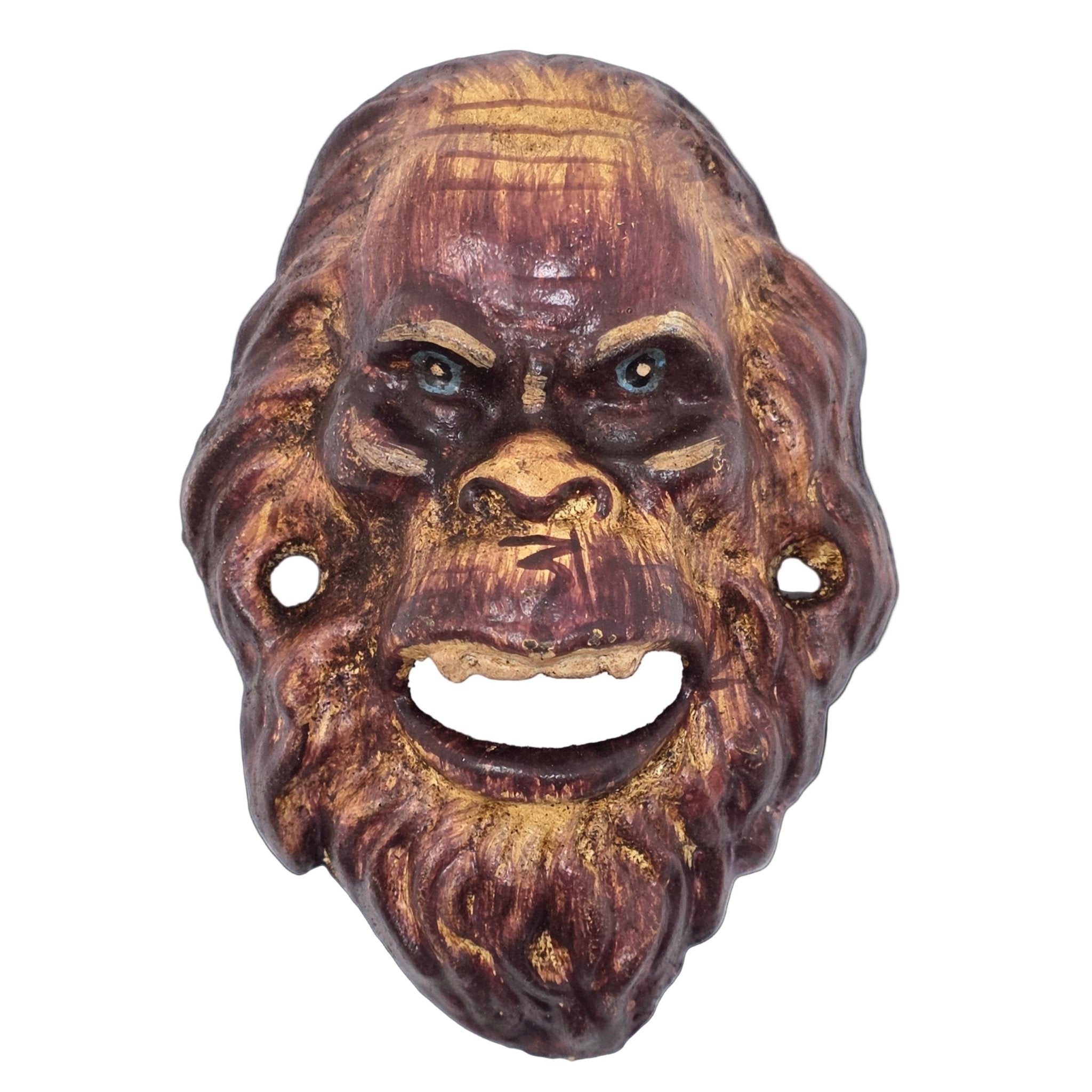 Bigfoot Sasquatch Cast Iron Wall Mounted Bottle Opener With Antique Finish (4.75" x 3.5") - Jones Peak