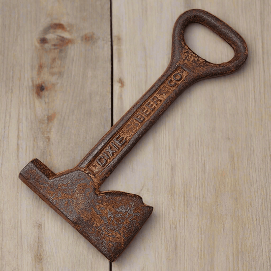 Dixie Hammer & Ax Bottle Opener With Antique Finish (4.5" x 2") - Jones Peak