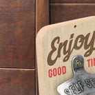 Enjoy Good Times Moose & Bear Wall Bottle Opener (3.5" x 6") - Jones Peak