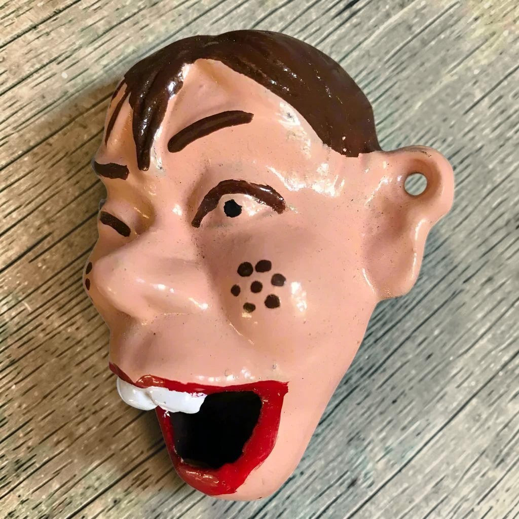 Howdy Doody Cast Iron Wall Mount Bottle Opener With Painted Antique Finish (3.75" x 3.75") - Jones Peak
