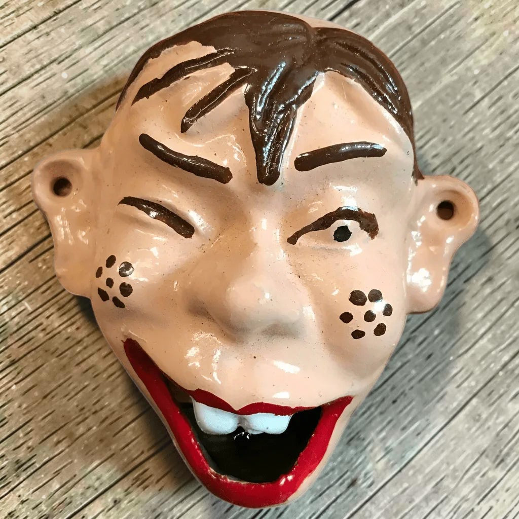Howdy Doody Cast Iron Wall Mount Bottle Opener With Painted Antique Finish (3.75" x 3.75") - Jones Peak