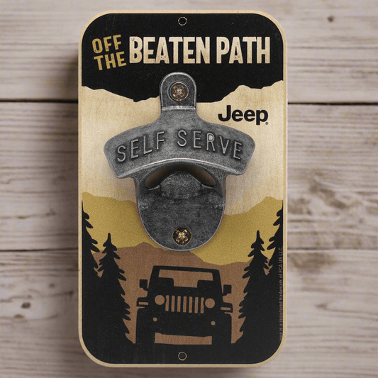 Jeep Off the Beaten Path Wall Bottle Opener (3.5" x 6") - Jones Peak