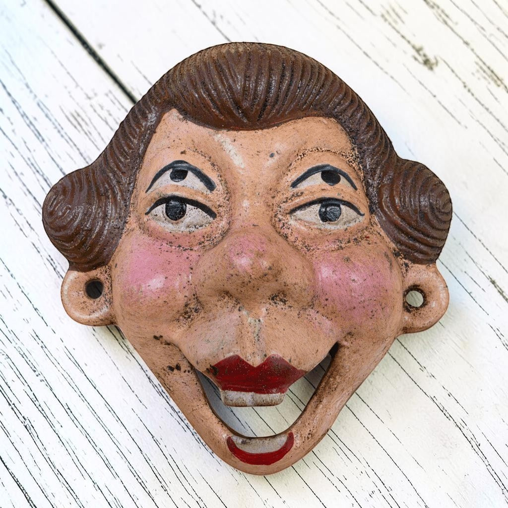 Four-Eyed Lady Cast Iron Wall Bottle Opener - Jones Peak